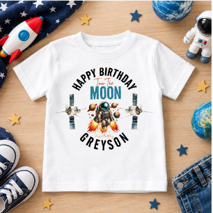 Beginne den Mond zu schleppen 2. Geburtstag Weltra Baby T-shirt