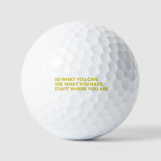 Beginne dort, wo du bist golfball (Vorderseite)