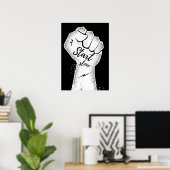 Beginne langsam. Motivierend Poster (Heimbüro)