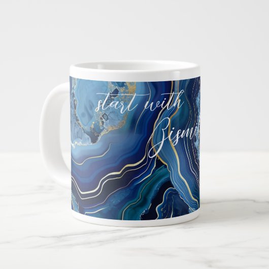 Beginne mit Bismillah Jumbo-Tasse (Vorderseite Links)