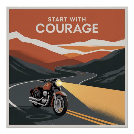 Beginne mit Mut Poster (Vorderseite)