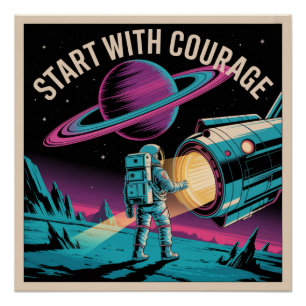 Beginne mit Mut Poster