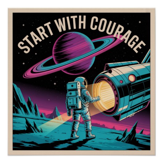Beginne mit Mut Poster (Vorderseite)
