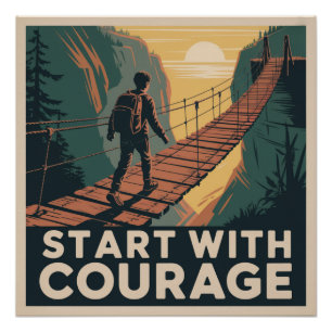Beginne mit Mut Poster