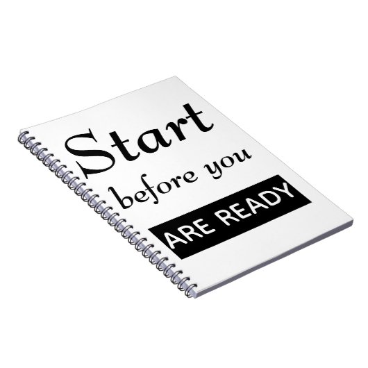 Beginnen Sie, bevor Sie bereit sind Notizblock (Rechte Seite)