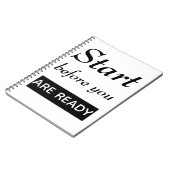 Beginnen Sie, bevor Sie bereit sind Notizblock (Linke Seite)