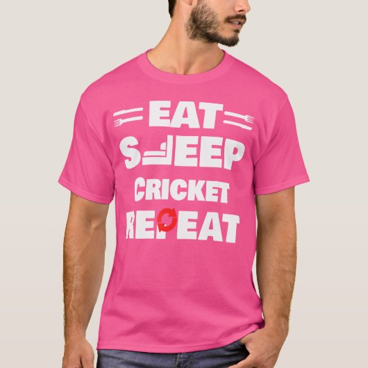 Beginnen Sie den Cricket-Cricket-Wiederholungs-Cri T-Shirt (Vorderseite)