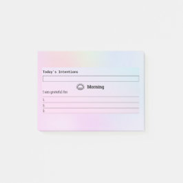 Beginnen Sie den Tag mit Absichten Post-it Klebezettel