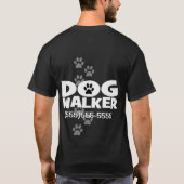 Beginnen Sie ein Hundegehendes Geschäft T-Shirt (Rückseite)