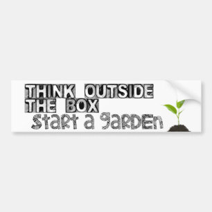 Beginnen Sie einen Garten! Autoaufkleber
