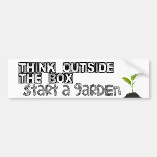Beginnen Sie einen Garten! Autoaufkleber (Vorne)