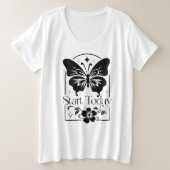 Beginnen Sie heute mit dem Inspirier von Schmetter Große Größe T-Shirt (Design vorne)