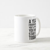 Beginnen Sie heute mit der Neujahrsresolution - Mo Kaffeetasse (VorderseiteRechts)