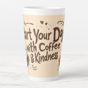 Beginnen Sie Ihren Tag mit einem Kaffee- und Willk Milchtasse