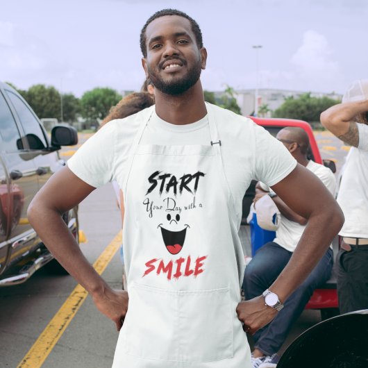 Beginnen Sie Ihren Tag mit einem Lächeln Schürze