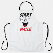 Beginnen Sie Ihren Tag mit einem Lächeln Schürze (Vorderseite)