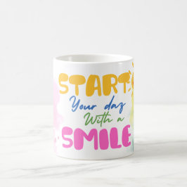 Beginnen Sie Ihren Tag mit einem Lächeln – Süß  Kaffeetasse