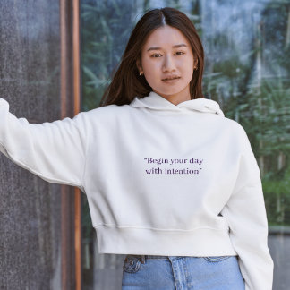 Beginnen Sie Ihren Tag mit einer Absicht Minimaler Hoodie
