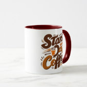 Beginnen Sie Ihren Tag mit Kaffee Tasse (VorderseiteRechts)