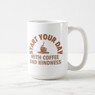 Beginnen Sie Ihren Tag mit Kaffee und Freundlichke Kaffeetasse