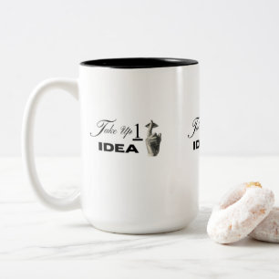 Beginnen Sie Ihren Tag mit Kaffee und Selbstvertra Zweifarbige Tasse