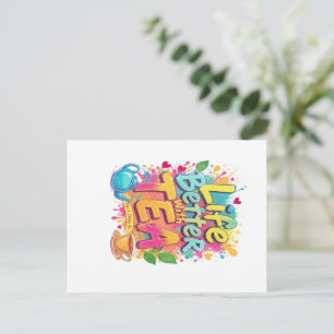Beginnen Sie Ihren Tag mit Positivität! ☕ Diese l Postkarte