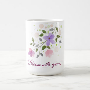 Beginnen Sie Ihren Tag weich, stark und blühend. Kaffeetasse