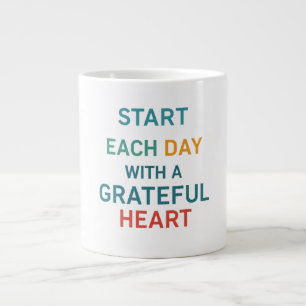 Beginnen Sie jeden Tag mit einer Gratea Heart Jumb Jumbo-Tasse