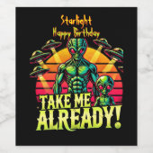 Beginnen Sie mich bereits mit einem lebhaften kosm Weinetikett (Einzelnes Label)