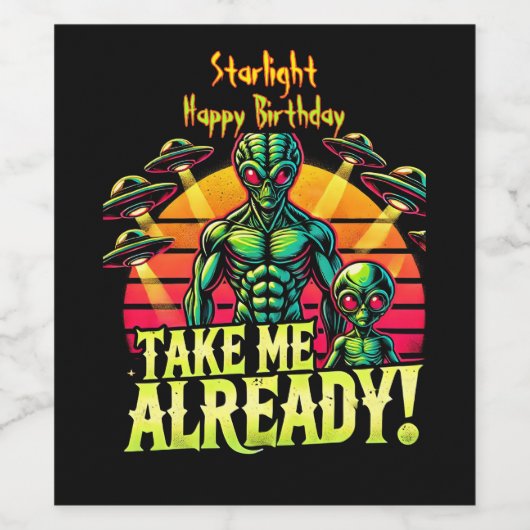 Beginnen Sie mich bereits mit einem lebhaften kosm Weinetikett (Einzelnes Label)