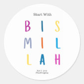 Beginnen Sie mit Bismillah - Stickers (Vorderseite)