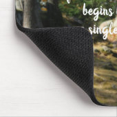 Beginnen Sie mit dem inspirierenden Zitat-Holzpfad Mousepad (Ecke)