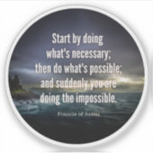 Beginnen Sie mit dem notwendigen Ausdauerangebot Aufkleber (Vorderseite)