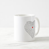 Beginnen Sie mit der Herz-Kaffeetasse Kaffeetasse (VorderseiteRechts)