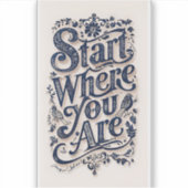 Beginnen Sie mit einem kleinen Aufkleber. Aufkleber (Vorderseite)