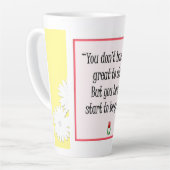 Beginnen Sie mit Großem - Motivierend gelbe Tasse (Linke Ecke)