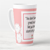 Beginnen Sie mit Großem - Motivierend rosa Tasse (Linke Ecke)