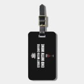 Beginnen Sie mit Kaffee-Enden-Wein Gepäckanhänger (Vorderseite vertikal)