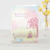 Beginnen Sie mit Ram Dass Quote - Grußkarte Karte (Gelbe Blume)