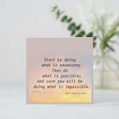 BEGINNEN SIE MIT ST. FRANCIS FLAT CARD (Stehend Vorderseite)