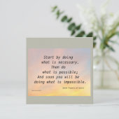 BEGINNEN SIE MIT ST. FRANCIS FLAT CARD (Stehend Vorderseite)