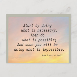 BEGINNEN SIE MIT ST. FRANCIS POSTCARD POSTKARTE