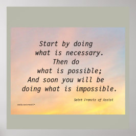 BEGINNEN SIE MIT ST. FRANCIS POSTER