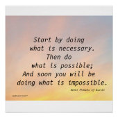 BEGINNEN SIE MIT ST. FRANCIS POSTER (Vorderseite)