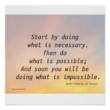 BEGINNEN SIE MIT ST. FRANCIS POSTER