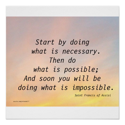 BEGINNEN SIE MIT ST. FRANCIS POSTER (Vorderseite)