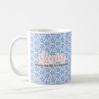 Beginnen Sie, während das WiFi funktioniert Kaffeetasse