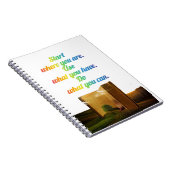 Beginnen Sie, wo Sie sind | Motivierend Angebotshe Notizblock (Rechte Seite)