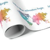 Beginnen wir mit dem Abenteuer mit einer farbenfro Geschenkpapier (Rolleneckpunkt)
