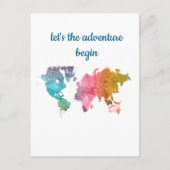 Beginnen wir mit dem Abenteuer mit einer farbenfro Postkarte (Vorderseite)